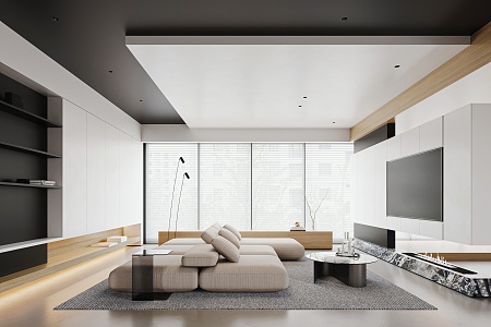 Modern Living Room Minimalist Living Room 3d model