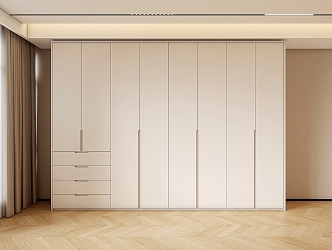 Cream style wardrobe 3d model