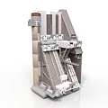 Modern Industrial Building Structure Featuring Multi Level Design Chimney And Stairs