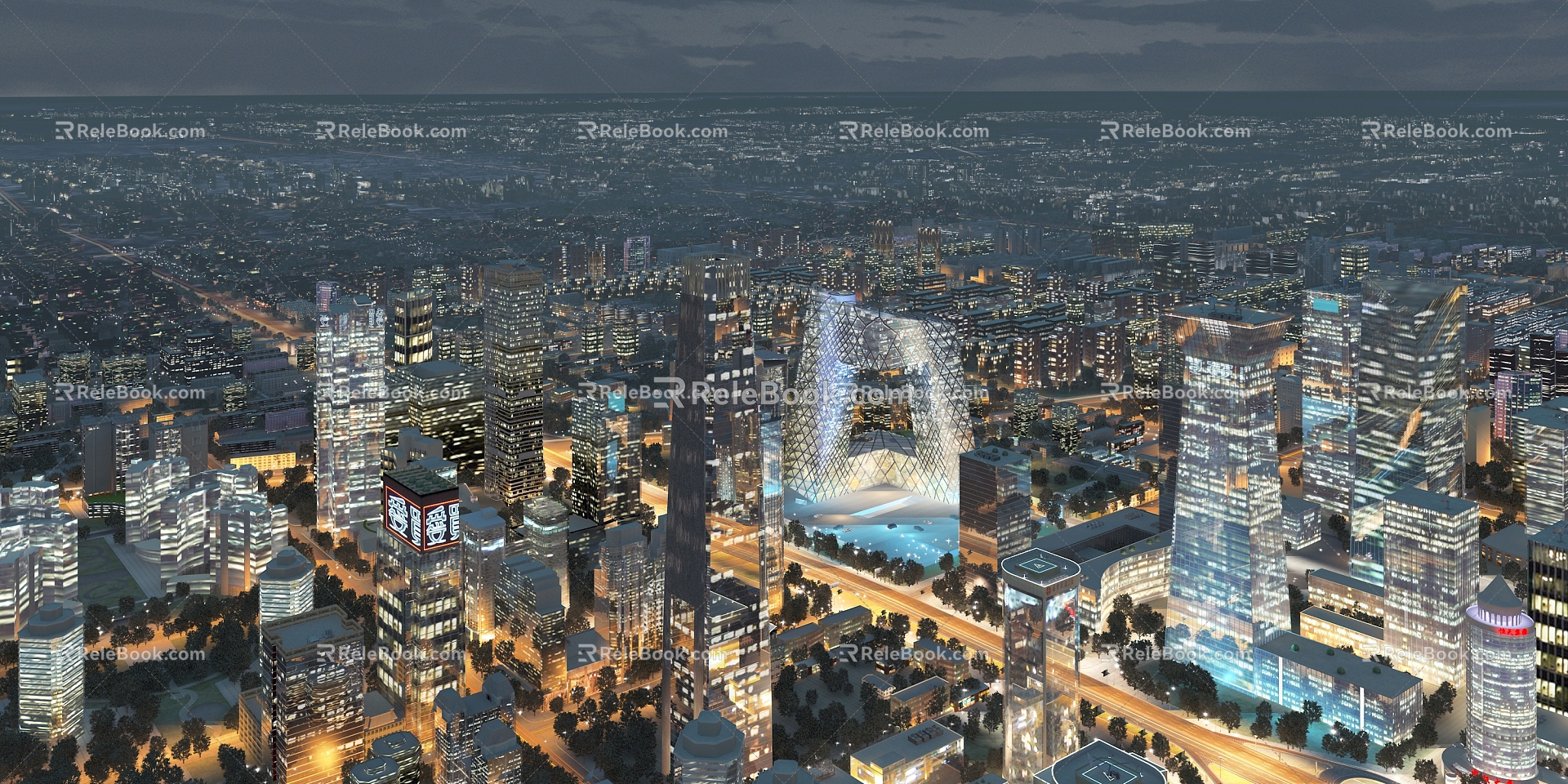 modern city beijing urban planning 3d model