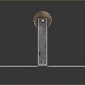 Metal Hand Press Tool With Wooden Grip And Steel Base For Material Flattening Tasks