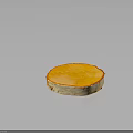 Natural Round Wood Slice With Visible Tree Rings And Smooth Natural Texture