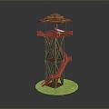 Tower defense sentry tower tower air defense watchtower observatory observatory observatory tower loft 3d model