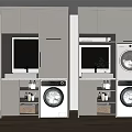 Modern Washing Machine Cabinet Balcony Washing Machine Cabinet 3d model