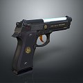 pistol semi-automatic pistol automatic pistol modern weapon hot weapon hot weapon gun military 3d model