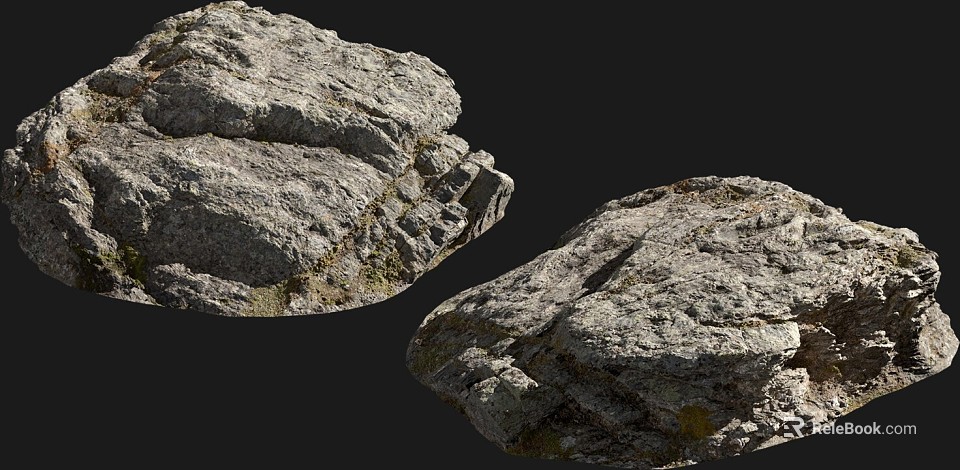 Natural Stone And Wood Materials Featuring Textured Surfaces And Organic Charm 3d model 