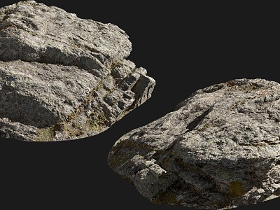 Stone Rock Moss Riverside Mountain Pebbles Shale Mountain Big Mountain 3d model