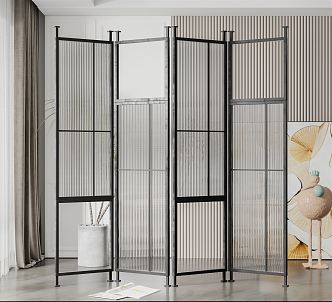 Modern screen Changhong glass screen partition 3d model