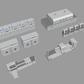 modern industrial equipment plant equipment 3d model