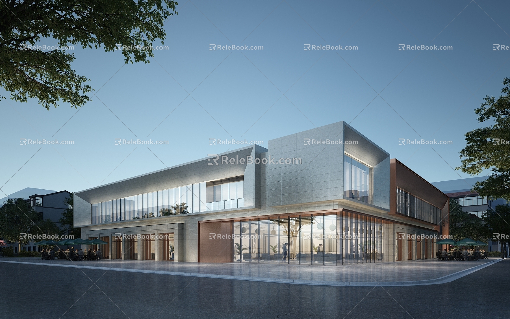 Modern Sales Office Building Community Center 3d model