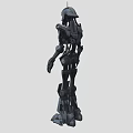 Futuristic Intelligent Machine Robot With Humanoid Mechanical Structure And Metallic Design 3d model