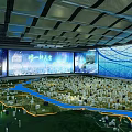 Commercial Equipment for Urban Planning Display with Large Screens and Detailed Model in Exhibition Hall