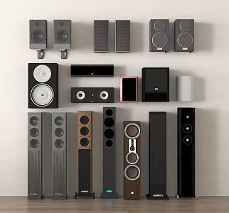 Audio combination floor speaker wall-mounted audio 3d model