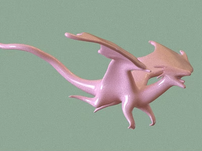 Modern hand-made cartoon powder dragon 3d model Modern hand-made cartoon powder dragon 3d model