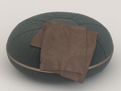 flannel sofa stool 3d model