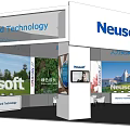 Neusoft Exhibition Booth With Beyond Technology Theme And Interactive Display Screens