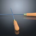 modern file stick round file 3d model