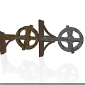 Durable Metal Automotive Suspension Parts With Bracket And Circular Components