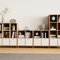 Nordic Bookcase Bookshelf 3d model