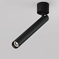 Modern Black Downlight Spotlight with Cylindrical Design and Sleek Metal Finish