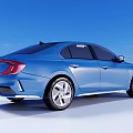 Hyundai IONIQ 6 Blue Electric Sedan With Sleek Modern Exterior Design