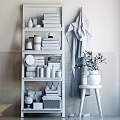 Bathroom Cabinet Shelf with Organized Towels Toiletries and Storage Solutions