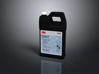 3M Fresh It Black Plastic Bucket With White Lid And Product Label Details 3d model