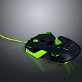 Wired Gaming Mouse With Black Body Green Accents And Perforated Design For Daily Use