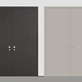 Modern Double Doors In Dark And Light Colors For Home Interior Design 3d model