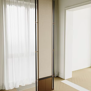 CCD Lobby Screen Partition Metal Partition Fabric Screen New Chinese Screen Iron Screen Long Partition Modern Metal Partition Lobby Decoration 3d model