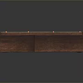 Dark Brown Wooden Desk With Multiple Drawers And Storage Cabinets
