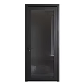 Modern Wooden Flush Doors With Striped Panels And Glass Inserts For Interior Design