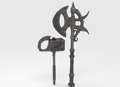 Axe Hammer Axe Weapon Cold Weapon 3d model