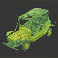 Yellow Vintage Open Top Convertible Car With Worn Black Seats Classic Design