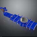 Blue Heavy Duty Industrial Valve Equipment With Metal Flange And Control Handle