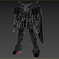 Game And Movie Character Dark Purple Red Mech With Sharp Head Yellow Accents