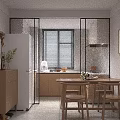 Modern Simple Living And Dining Room With Warm Neutral Tones And Elegant Comfortable Interior Design