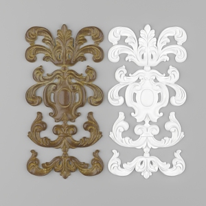 European-style carved 3d model