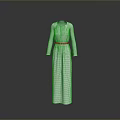 White Long Sleeve Dress with Pleated Front and Gathered Waist for Elegant Formal Occasions