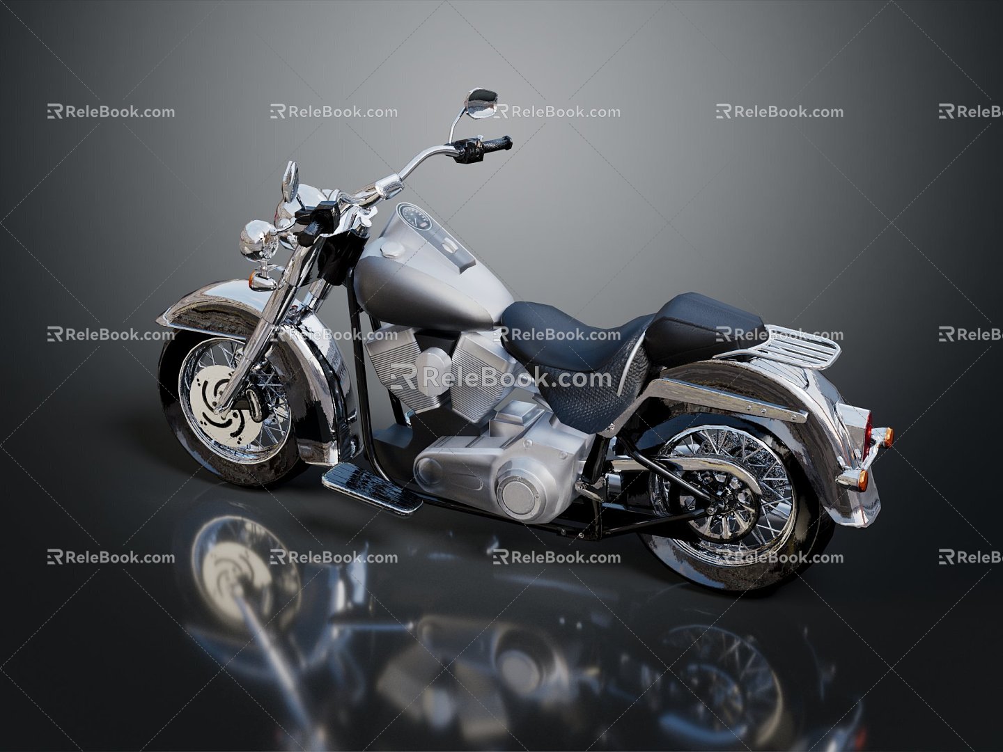 Modern motorcycle two-wheeled motorcycle off-road motorcycle road racing motorcycle 3d model