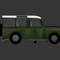 Green Off Road Vehicle With White Roof And Black Tires Design