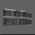 Multiple Modern Bay Window Designs With Black Frames And Large Glass Panels