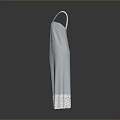 Stylish Gray Sleeveless Overalls With White Lace Trim For Modern Fashion