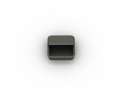 Sleek Modern Dark Gray Furniture Handle With Smooth Surface For Cabinet Drawer 3d model