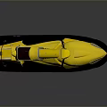Yellow Jet Ski With Comfortable Seat And Control Panel Design 3d model