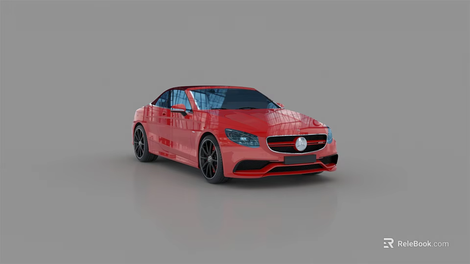 Sleek Red Sedan Car With Modern Exterior Design And Black Alloy Wheels 3d model 