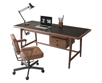 Modern Desk and Chair Computer Desk and Chair 3d model