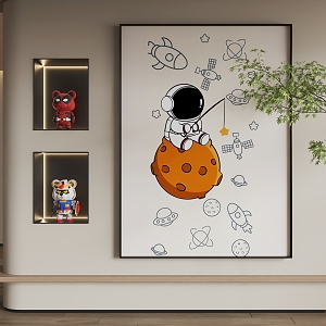 Modern Cartoon Hanging Paintings Cartoon Hanging Paintings Children Hanging Paintings 3d model