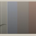 Modern Interior Wall Panels With Striped Design And Various Colors 3d model