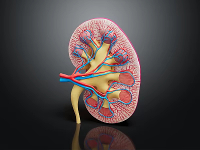 3D Anatomical Kidney Model Medical Device For Medical Education And Study 3d model